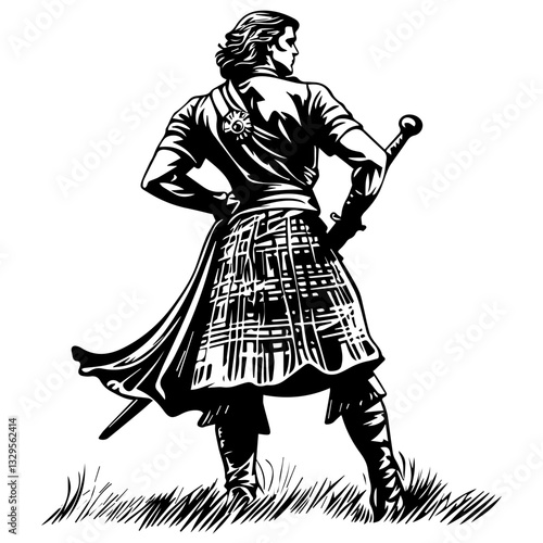 Celtic Warrior Silhouette – Symbol of Ancient Strength and Culture