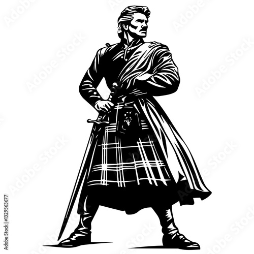 Celtic Warrior Silhouette – Symbol of Ancient Strength and Culture