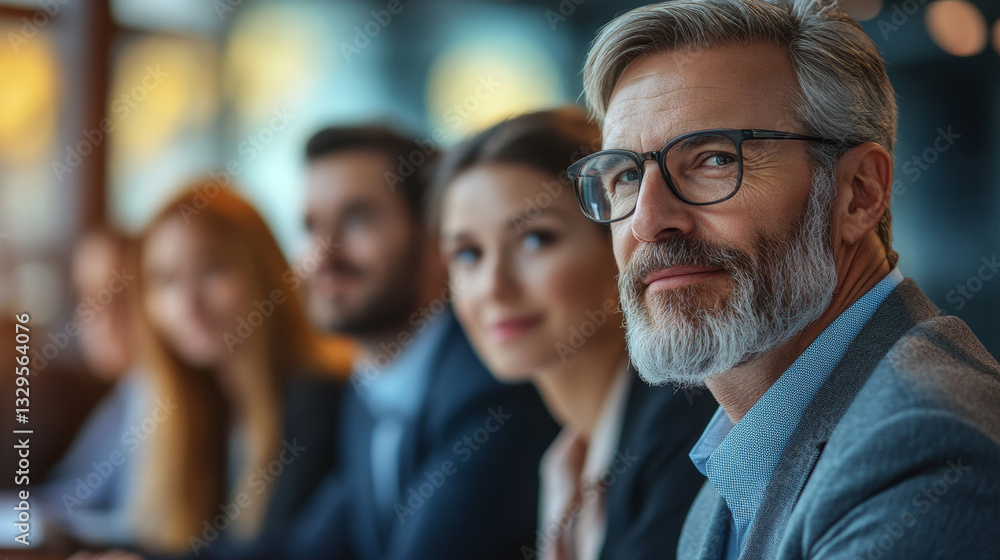 Confident business professionals in meeting setting Confident business professionals in meeting setting