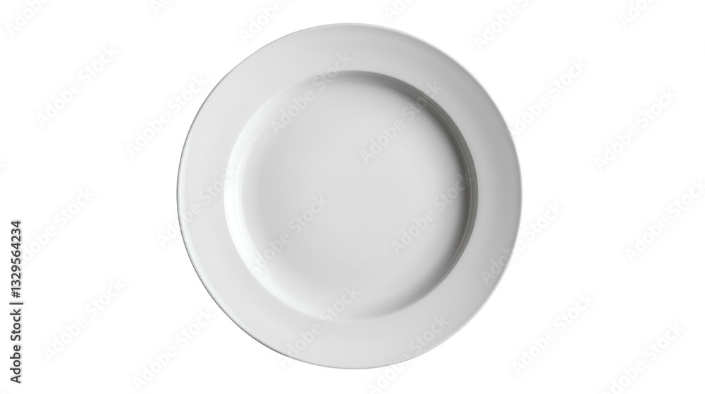 A simple white plate viewed from above, perfect for showcasing culinary creations in an elegant setting. A simple white plate viewed from above, perfect for showcasing culinary creations in an elegant setting.