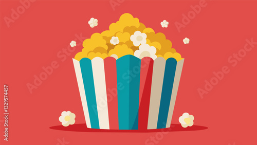 Airpopped popcorn in various flavors for a guiltfree but delicious movie night snack.. Vector illustration
