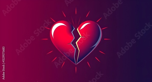 heart break vector icon