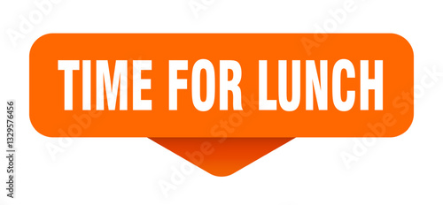 time for lunch sticker. time for lunch sign on transparent background