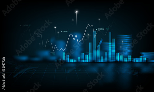 technology background picture financial graph business analysis Trading in the stock market