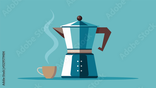 The gentle hum of a small percolator as it brews rich and bold Cuban coffee the cantmiss aroma floating through the house and signaling the start of the day.. Vector illustration