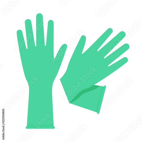 glove, medical gloves, rubber gloves for housework cleaning, antibacterial, disinfection, sterilization, epidemic prevention concept