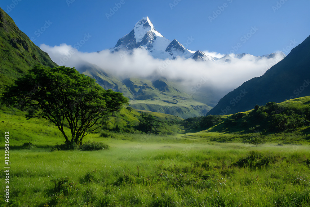 Fototapeta premium misty andes morning