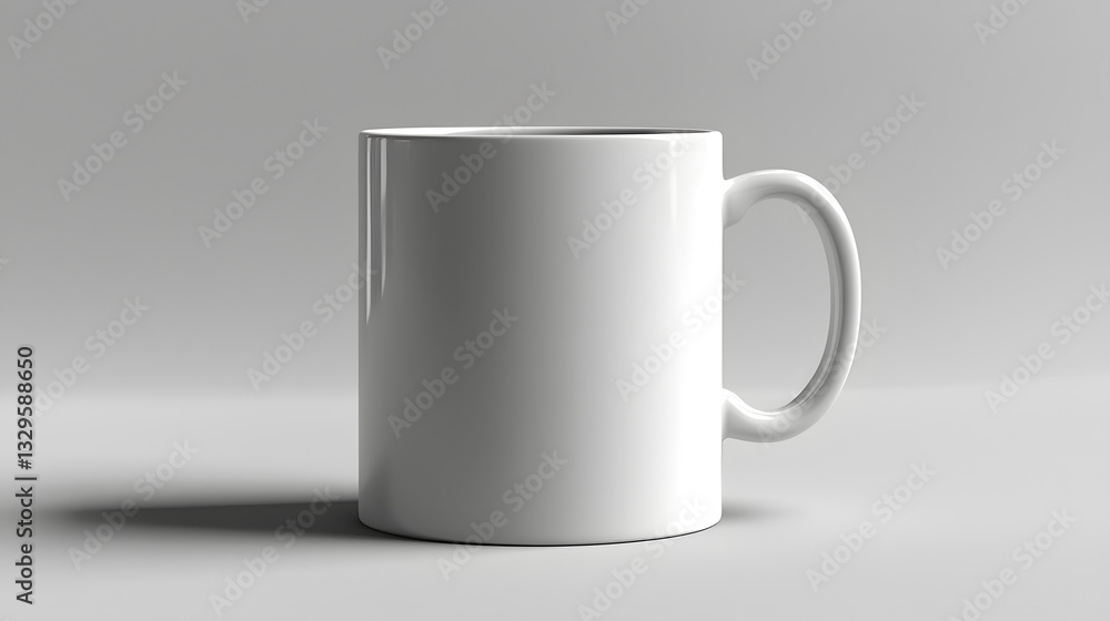 Simple White Mug: A pristine, ceramic mug, showcasing clean lines and a minimalist aesthetic. Perfect for your creative designs. Simple White Mug: A pristine, ceramic mug, showcasing clean lines and a minimalist aesthetic. Perfect for your creative designs.
