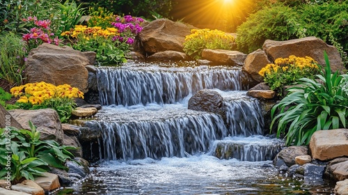 waterfall in the park