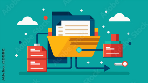 Employing data compression techniques to reduce the size of large historical files without compromising their quality or integrity.. Vector illustration
