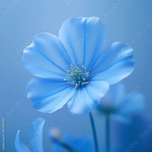 Blue Flower Petals with Soft Background