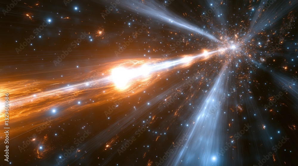 Obraz premium Abstract Quantum Entanglement Representation