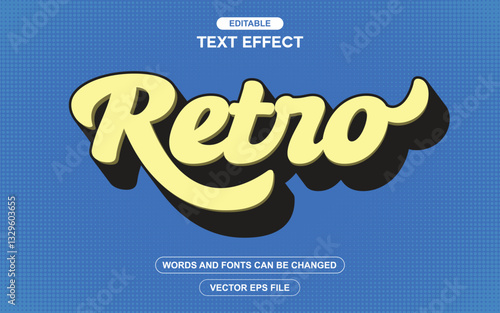 Retro Style Editable Text Effect