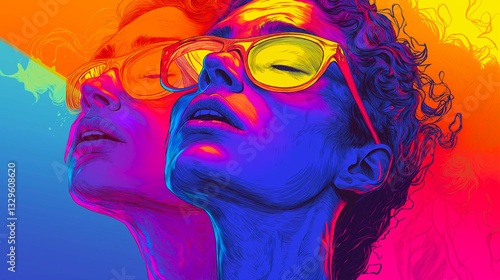 Illustration du concept de la lutte intérieure concernant l'identité de genre