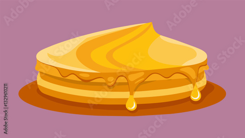 The golden syrupy dulce de leche was the star ingredient in the crepes making them the ultimate indulgence for any dessert lover.. Vector illustration