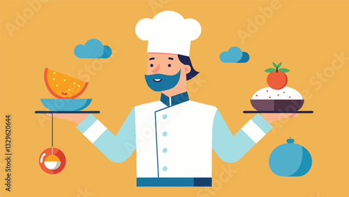 The instructor shared tips on how to achieve the perfect balance of textures and flavors in each dish creating a truly delicious experience.. Vector illustration