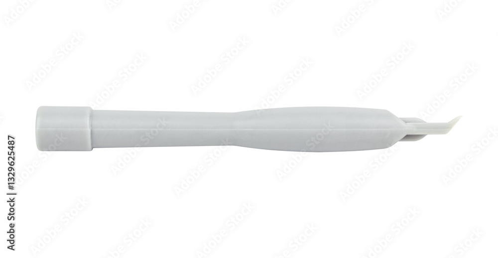 Fototapeta premium plastic spatula for disassembling the case of phones and laptops, isolated from the background