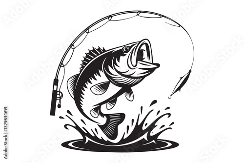 Caught in the Act The Big Fish Jump vector