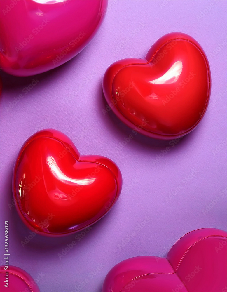 Fototapeta premium inflatable red hearts