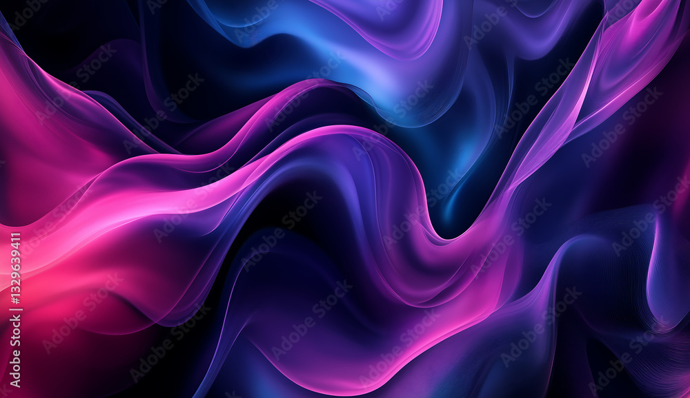 Obraz premium Abstract Purple Blue Swirling Fluid Background