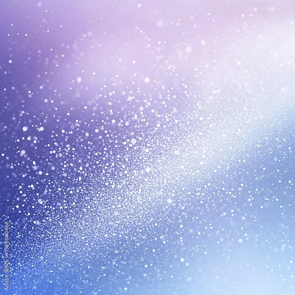 Fototapeta premium Shimmering abstract background with starry white and blue specks forming a dreamy and celestial gradient in a soft glowing night sky 