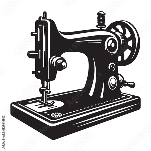 Sewing machine logo iconillustration template design