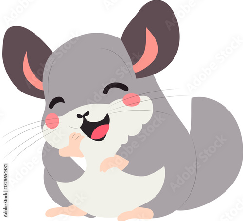 Happy Cartoon Chinchilla