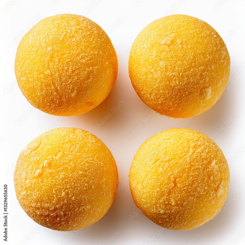 Collection set of yellow cheese balls isolated on transparent or white background Collection set of yellow cheese balls isolated on transparent or white background