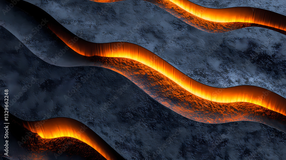 A sleek, modern graphic design featuring diagonal lines with glowing orange accents on a textured black background. Glowing Symmetry. Illustration A sleek, modern graphic design featuring diagonal lines with glowing orange accents on a textured black background. Glowing Symmetry. Illustration