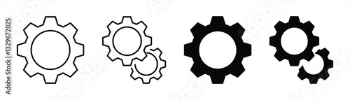 gear icon. engineering and mechanism vector illustration