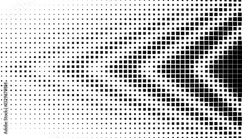 Black and white halftone transition pattern with sharp arrows effect for sporty and modern background. Design element, vector Format Illustration. EPS10 