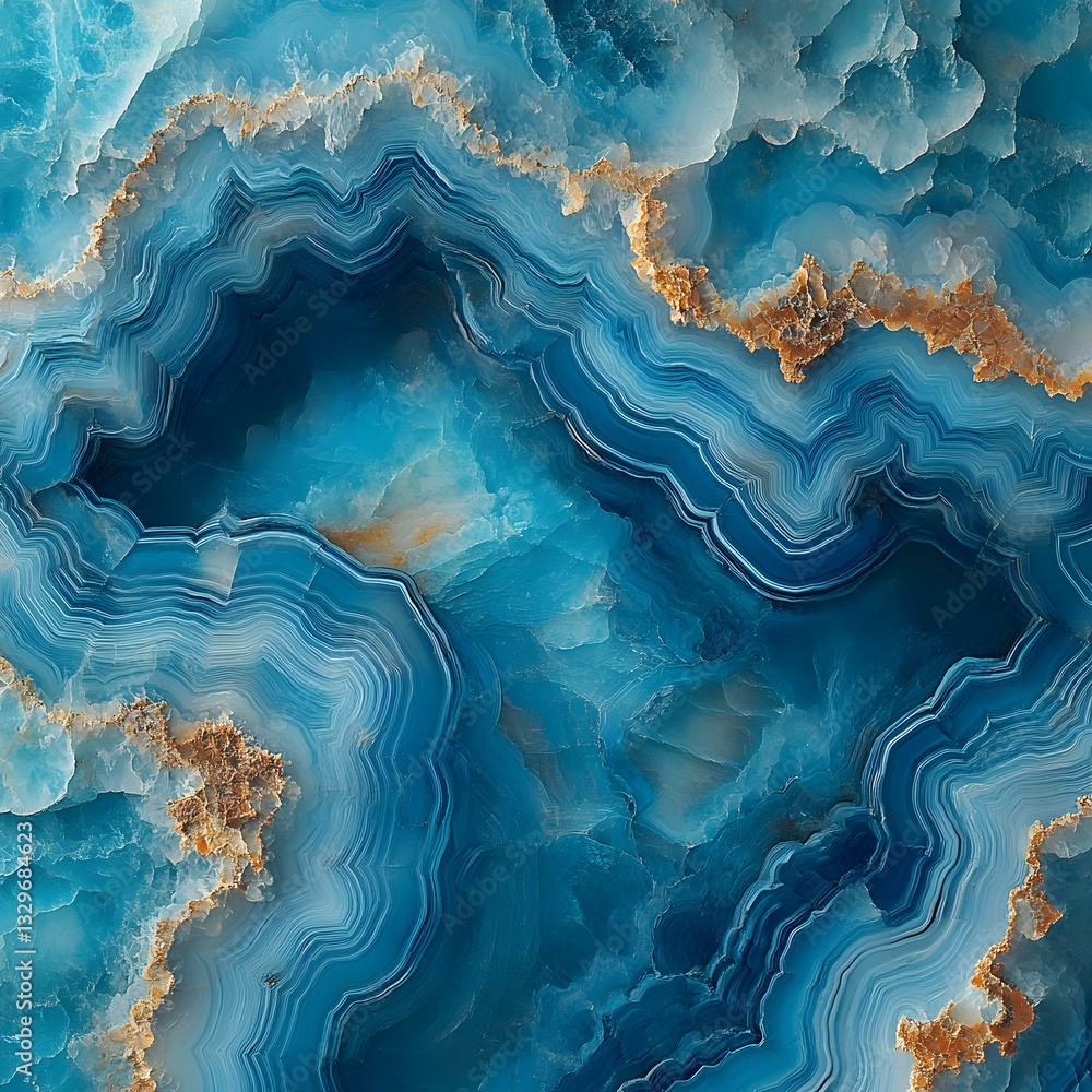 Beautiful Close-Up Look at Oceanic Azure Agate Texture Showcasing Geological Elegance Beautiful Close-Up Look at Oceanic Azure Agate Texture Showcasing Geological Elegance