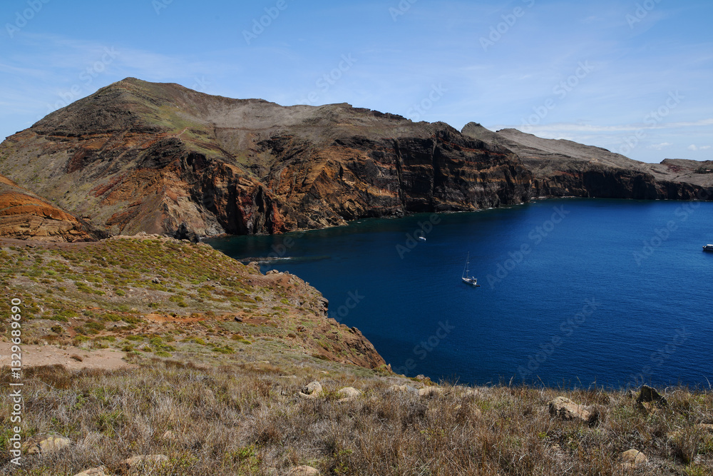 view of Ponta de São Lourenço - volcanic peninsula on Madeira island (Portugal)