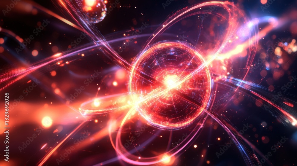 Quantum System Glowing with Dynamic Binary Light Quantum System Glowing with Dynamic Binary Light