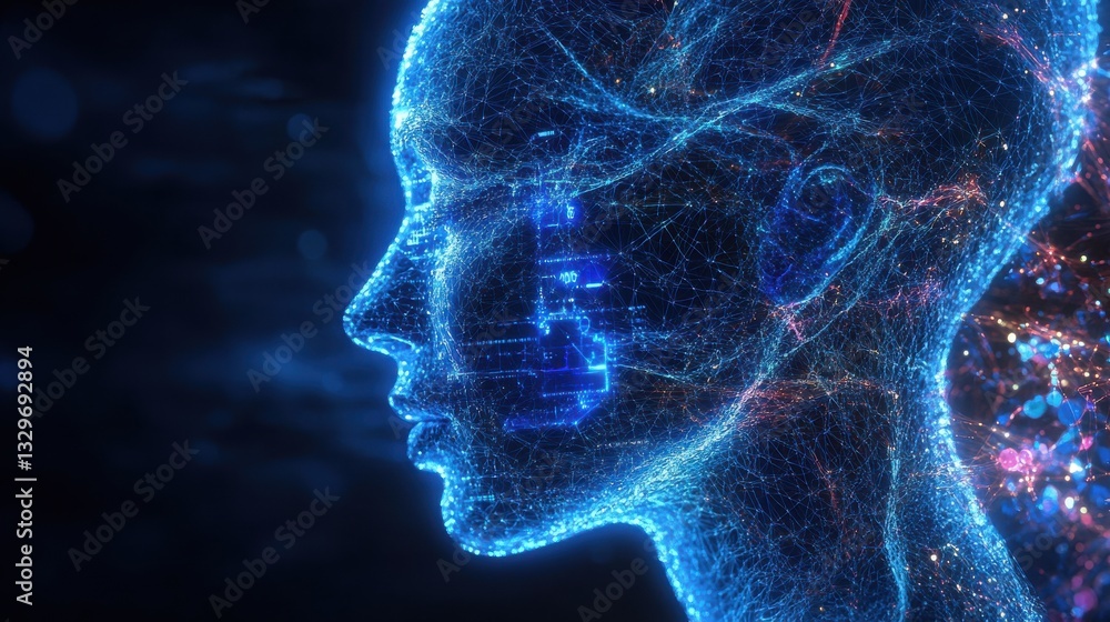 AI interacting with a quantum computing mainframe AI interacting with a quantum computing mainframe