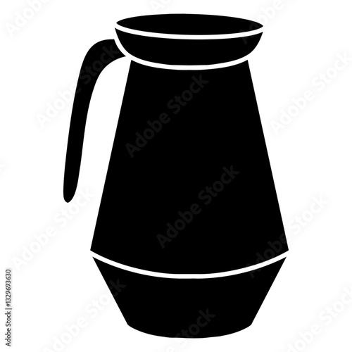 coffee pot mug icon logo illustration