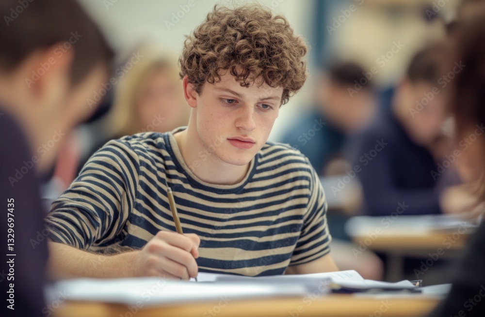 Focused Student in Classroom Focused Student in Classroom