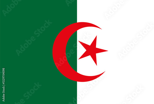 flag of Algeria - Algerian flag country of Africa