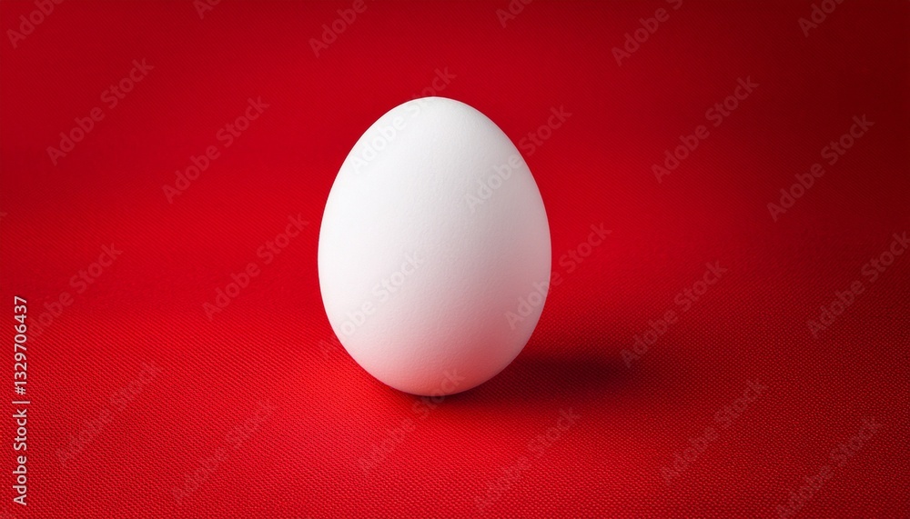 white egg on red background white egg on red background