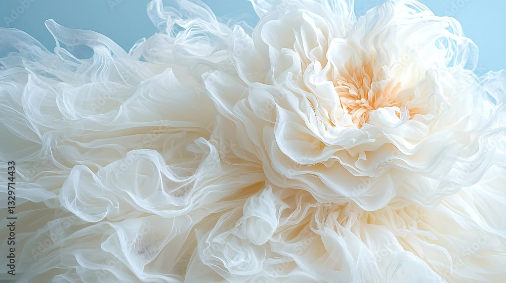 Soft Creamy Floral Texture with Elegant Flowing Petals and Cloud-like Layers for Artistic Backgrounds Soft Creamy Floral Texture with Elegant Flowing Petals and Cloud-like Layers for Artistic Backgrounds
