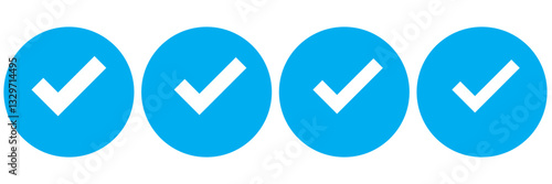 Facebook Instagram verified account badge social media icon vector illustration