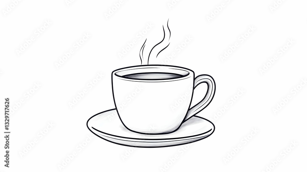Simple graphic of a cup of coffee Simple graphic of a cup of coffee