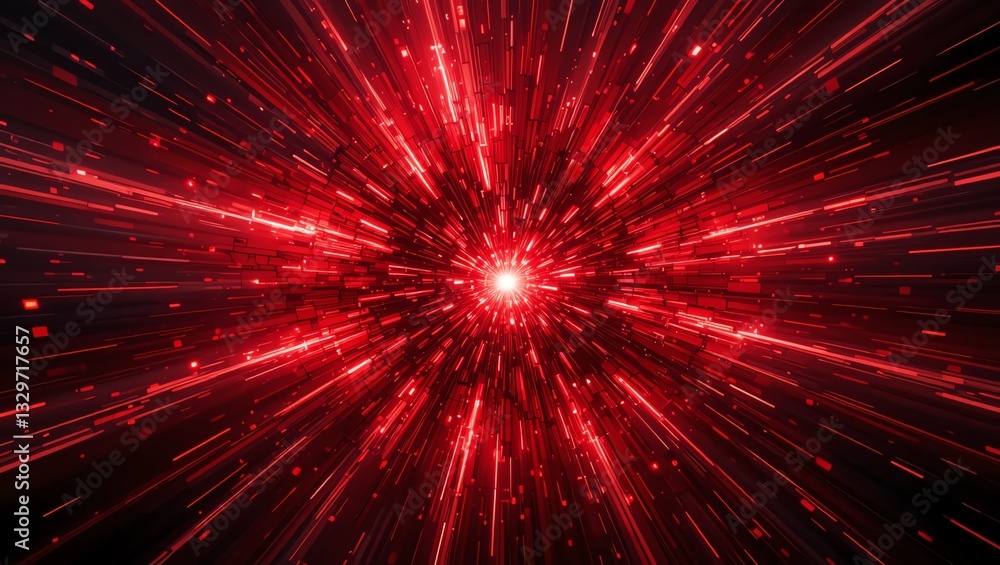 A vibrant burst of red light creating dynamic patterns, showcasing a beautiful display of energy and motion in the digital realm. A vibrant burst of red light creating dynamic patterns, showcasing a beautiful display of energy and motion in the digital realm.
