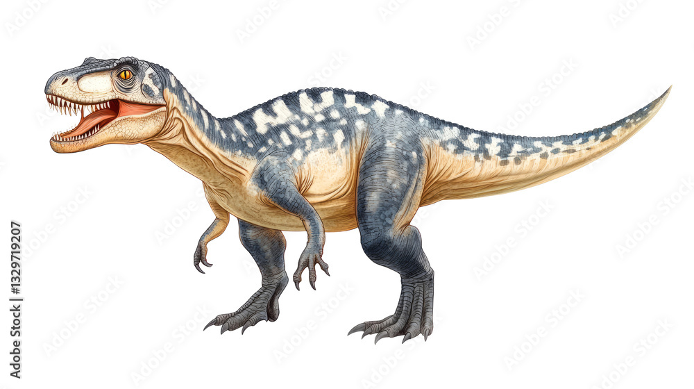 Obraz premium Allosaurus Dinosaur. Isolated Illustration Of A Predator. Prehistoric Animal.