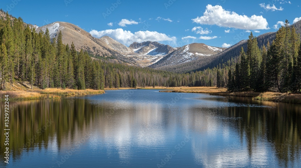 A tranquil mountain lake reflecting snow-capped peaks, surrounded by evergreen trees under a vivid blue sky --chaos 20 --ar 16:9 --quality 2 --v 6.1 Job ID: 5695aa01-0d40-4c56-b61a-105d747b8823 A tranquil mountain lake reflecting snow-capped peaks, surrounded by evergreen trees under a vivid blue sky --chaos 20 --ar 16:9 --quality 2 --v 6.1 Job ID: 5695aa01-0d40-4c56-b61a-105d747b8823