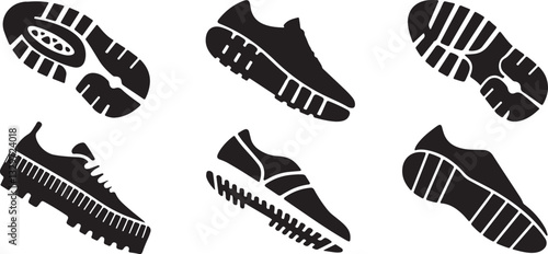 Shoe soles silhouettes