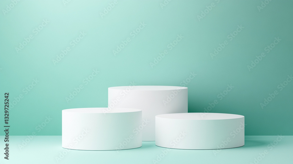 white podiums for product presentation. white podiums for product presentation.
