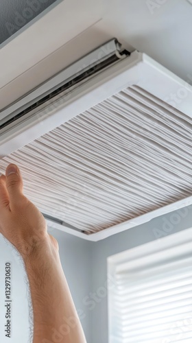 Wallpaper Mural Replacing Air Filter in Ceiling Vent Torontodigital.ca