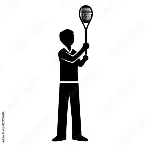 Squash Player Silhouettes: Stunning Action Poses for Sports Graphics