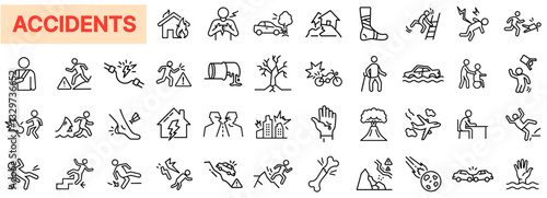 Internet & Network Technology Icon Set – Web Connection, Cybersecurity, Cloud Computing, Online Access, Digital Infrastructure